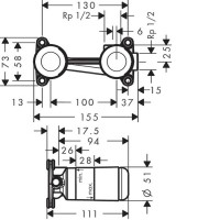 13623180 Внутрішня частина змішувача д/раковини (1 сорт) Axor