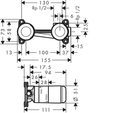 13623180 Внутрішня частина змішувача д/раковини (1 сорт) Axor