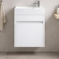 15453 Вінтаж )Тумба підвісна з раковиною-40 mini, білий глянець (1 сорт) Аква Родос фото 4