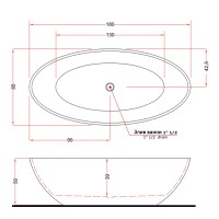 V047FU CAMELIA Ванна з епоксидної  смоли 180 x 85 x 50h, прозора (1 сорт) TREESSE фото 1