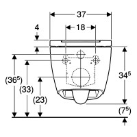 500.202.JT.1 Підвісний унітаз Geberit ONE, без обідка, воронкоподібний змив TurboFlush, прих.кріплен Geberit фото 2