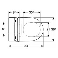500.202.JT.1 Підвісний унітаз Geberit ONE, без обідка, воронкоподібний змив TurboFlush, прих.кріплен Geberit фото 1