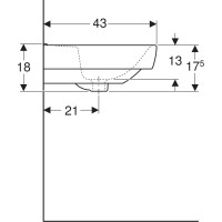 2321550UA STATUS Раковина 55 см, з переливом, з отв.для зміш по центру (1 сорт) KOLO фото 5