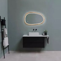 Dali дзеркало асиметричне 500*800мм, LED, (аура,фронт,сендим) дуб натуральний (1 сорт) Luxury Wood фото 2