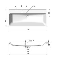30969 Тумба Fabio (білий мат) з умивальником Fabio 100 см (консольна) ручка хром (1 сорт) Аква Родос фото 2