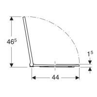 243.989.11.2 Сидіння з кришкою для унітаза Geberit One, кріплення зверху, SofClose, швидкоз'ємні крі Geberit фото 3