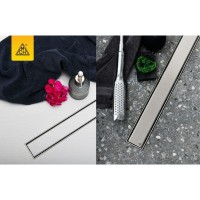 CH 850 KN 1 Душовий канал 850 мм з матовою решіткою Класік та Під плитку, нержавіюча сталь, горизонт MCH фото 3