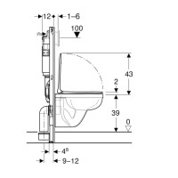 118.315.21.3 Комплект Geberit Duofix PRO 20, інсталяція для підв.унітазу Delta 12см із кріпленням до Geberit промо фото 4