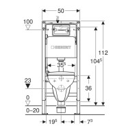 118.315.21.3 Комплект Geberit Duofix PRO 20, інсталяція для підв.унітазу Delta 12см із кріпленням до Geberit промо фото 3