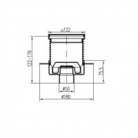C 420 XL двокорпусний трап з вертикальним підключенням DN50, h 113-169 мм, сухий сифон Neptun, з фла MCH фото 1