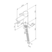 FXB02133 X-Joy S, Змішувач для умивальника, білий (1 сорт) AM.PM фото 3