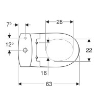 2397050UASTATUS Унітаз-компакт підлоговий, косий випуск, змивний бачок 3/6 л, нижній підвід, сидіння KOLO фото 3