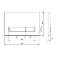 90.211.MH Клавіша змиву д/інсталяції 90.211, хром (1 сорт) Devit фото 1