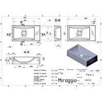 Раковина Faro L 408х227, колір білий, покриття глянець (1 сорт) MIRAGGIO фото 1