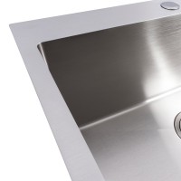 60*45 Handmade Кухонна мийка сифон, дозатор, кріплення (товщина 3,0/1,5), нержавійка (1 сорт) Valeso фото 2