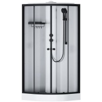 W94C-401-090BT X-Joy, Душова кабіна 90x90, профіль чорний матовий, скло прозоре (1 сорт) AM.PM