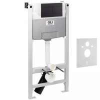 888780 OL120  Інсталяція механічна зі звукоізолюючою прокладкою +659056 Slim Клавіша, чорний мат (1  OLI фото 3