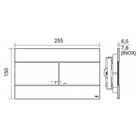 888780 OL120  Інсталяція механічна зі звукоізолюючою прокладкою +659056 Slim Клавіша, чорний мат (1  OLI фото 1