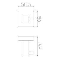 27487 (8915C) ORLANDO GOLD Гачок для рушників, золото (1 сорт) Аква Родос фото 1