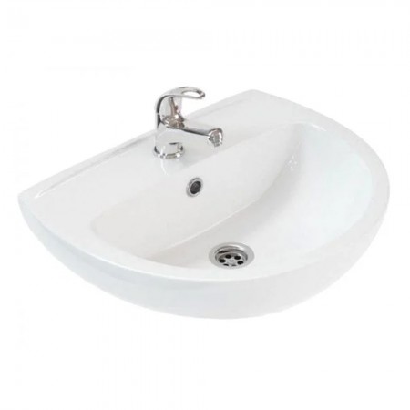 L71155000 FREJA Раковина 55 см, з 1 отвором під зміш., з переливом, білий глянець (1 сорт) KOLO