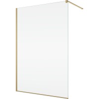 STR4P1201307  WALK-IN EASY Душова фіксована перегородка 1200*2000, скло прозоре, проф.мат золото (1  Ronal