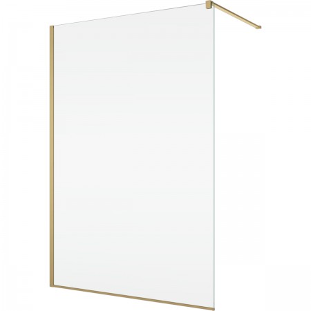 STR4P1201307  WALK-IN EASY Душова фіксована перегородка 1200*2000, скло прозоре, проф.мат золото (1  Ronal