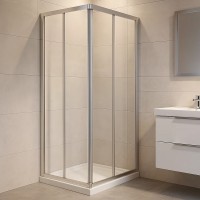 560.122.00.2 GEO Душова кабіна, квадратна, 90*90см, h=190см, cкло прозоре, проф. сріблястий (1 сорт) Geberit фото 2