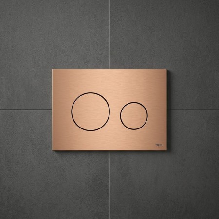 9240936 TECEloop Панель подвійного змиву для унітазу, пластикова, латунь (1 сорт) Tece