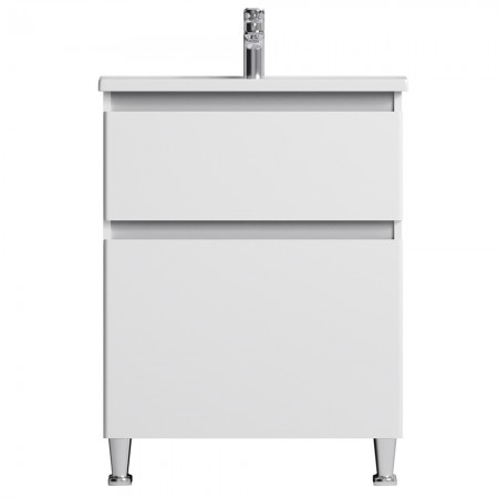 M85-FSX0652-WC0652WG38 X-Joy, База з раковиною, на підлогу, 65 см, 2 ящика, білий глянець (1 сорт) AM.PM