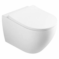 HT-1014C-WHT008 AQUAMOD Унітаз підвісний безобідковий з турбозмивом з кришкою quick-fix, soft-close  Devit