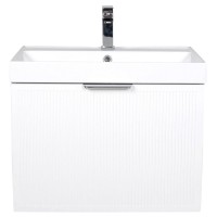 30967 Тумба Fabio (білий мат) з умивальником Fabio 60 см (консольна) ручка хром (1 сорт) Аква Родос фото 6