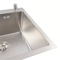 50*50 Handmade Кухонна мийка, сифон, дозатор, кріплення (товщина 3,0/1,5), нержавійка (1 сорт) Valeso фото 4