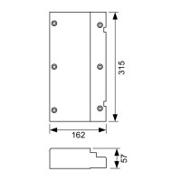 9042008 Панель дерев'яна, для встановлення підтримувальних поручнів (1 сорт) Tece