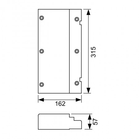 9042008 Панель дерев'яна, для встановлення підтримувальних поручнів (1 сорт) Tece