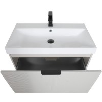 32217 Тумба Fabio (кашемір) з умивальником Fabio 80 см (консольна) ручка чорна (1 сорт) Аква Родос фото 7