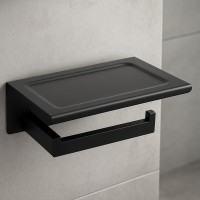 1640160B CITY Тримач туал. паперу, чорний матовий (1 сорт) Devit фото 2