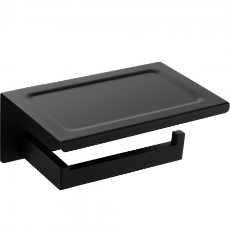 1640160B CITY Тримач туал. паперу, чорний матовий (1 сорт) Devit