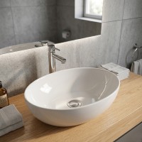 1513136 OVALE раковина тонкостінна без донного клапану (1 сорт) Devit фото 2