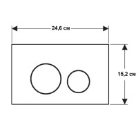 115.628.FW.1 Sigma40 round Клавіша змиву, подвійний змив, нержавіюча сталь, колір сталевий матовий ( Geberit фото 1