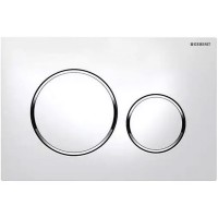 115.882.KJ.1 Sigma20 round Клавіша з подвійним змивом, білий/хром глянцевий/білий (1 сорт) Geberit фото 3