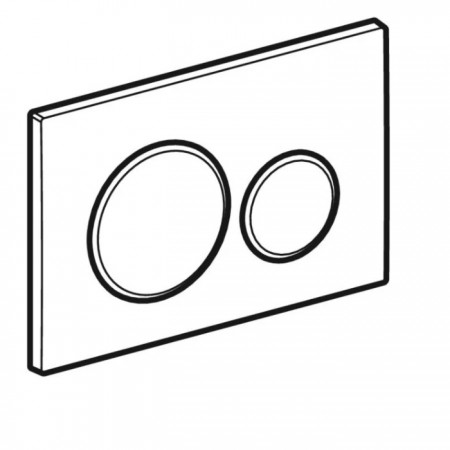 115.882.KJ.1 Sigma20 round Клавіша з подвійним змивом, білий/хром глянцевий/білий (1 сорт) Geberit