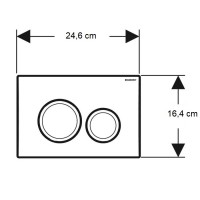 115.127.11.1 Delta20 round Клавіша змиву з подвійним змивом: Альпійський білий глянець (1 сорт) Geberit промо фото 1