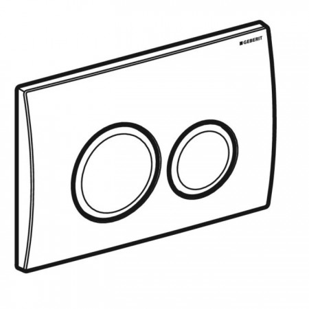 115.127.21.1 Delta20 round Клавіша змиву з подвійним змивом: Глянцевий хром (1 сорт) Geberit промо