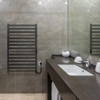 6.1.0201.06.BM Рушникосушка ел. HF Oxford 770х530 чорний мат, в комплекті з прих.підкл (1 сорт) Hygge Family фото 6