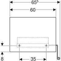 L31201100 LEHNEN EVOLUTION Дзеркало 600х450х5 мм, ручка справа (1 сорт) KOLO фото 2