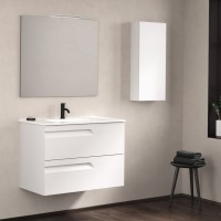 C0072604 (125617+126222) Тумба VITALE 60 на 2 ящики, білий + раковина керамічна Enzo, білий глянець  ROYO фото 1