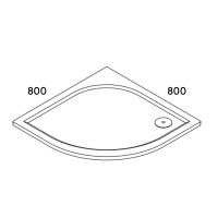 WAR55080004 TRACY піддон 1/4 круга 800*800 (1 сорт) SanSwiss фото 3