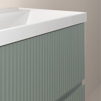 131775+126225  Тумба VORA 100 2  ящ, +   раковина біла ENZO,   MINERAL GREEN (1 сорт) ROYO фото 3