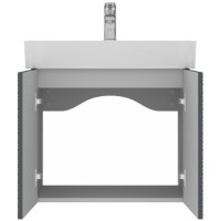 484060A Flow Тумба 60 з умивальником та ручками, антрацит матовий (1 сорт) Devit фото 2