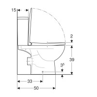 2397250UA STATUS Унітаз-компакт підлоговий, горизонтальний випуск, змивний бачок 3/6 л, нижній підві KOLO фото 5